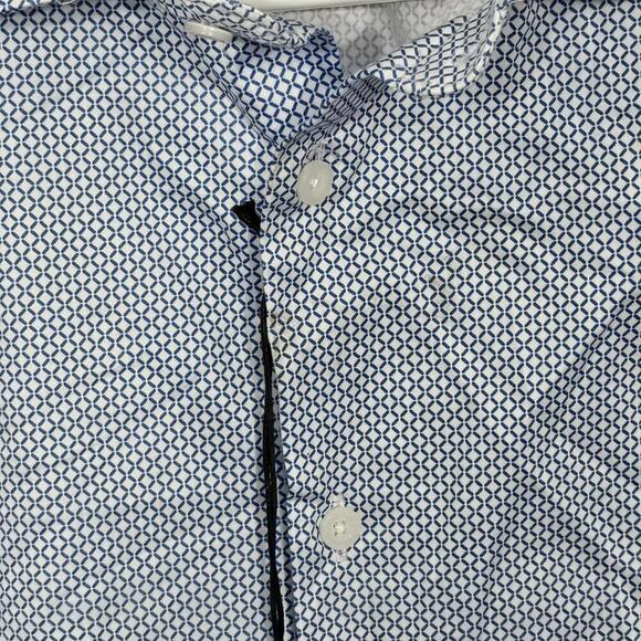 DSTRCT & Row Ferrer Stretch Print Button-Up Shirt Size L - Picture 3 of 7